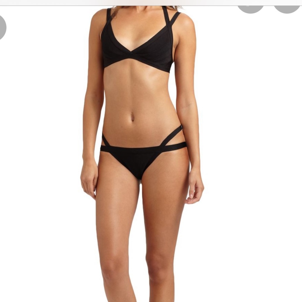 HERVE LEGER MILOU BLUE SAPPHIRE SWIM SET XS TOP M BOTTOM 🦋